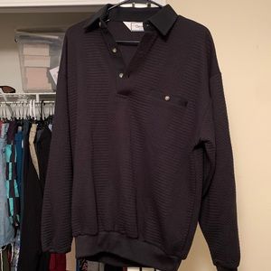 Men’s Collared Long-Sleeve Sweatshirt